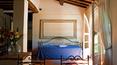 Toscana Immobiliare - camera del casale in stile rustico con ampia porta finestra