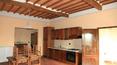 Toscana Immobiliare - kitchen with ceiling with exposed beams of the Old residential complex surrounded by a big park of 9300 sqm