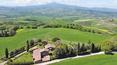 Toscana Immobiliare - Property for sale in Tuscany with views of the Val d'Orcia, two buildings, annex, swimming pool, garden and 50 hectares of land.