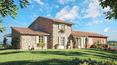Toscana Immobiliare - Farmhouse with panoramic view and 1.2 ha of land with olive grove for sale in the Tuscan countryside