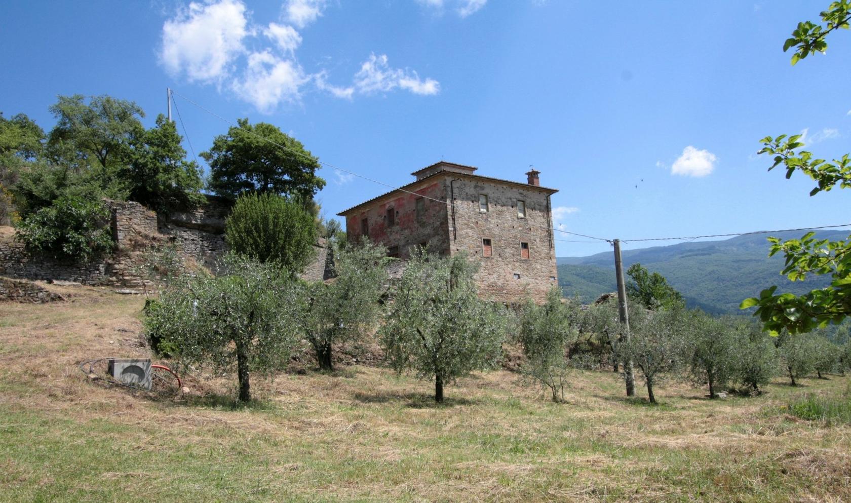 Toscana Immobiliare - Villa to restore for sale in Arezzo Subbiano on a hill with views